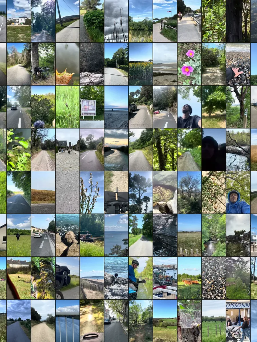 Cyclaudio365 — mosaïque des fragments vidéo